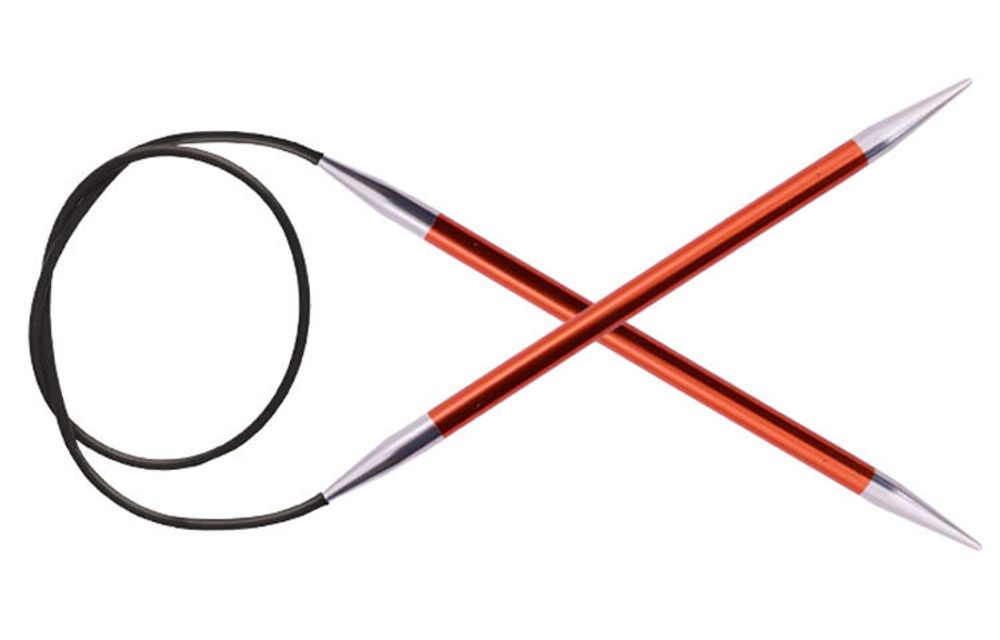 Спицы круговые Knit Pro Zing 9 мм / 60 см, алюминий, гранатовый, 47107
