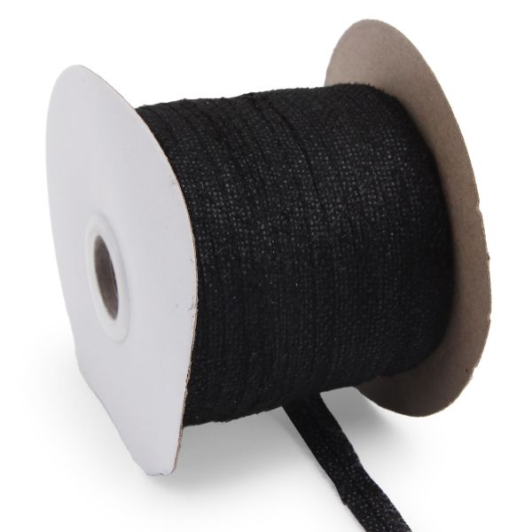 Лента клеевая нитепрошивная по косой усиленная (6441-5013) 10 мм / 100м (черный)