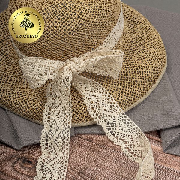 Кружево вязаное (тесьма) 45 мм / 10 метров, 5235 цв.35 кремовый, 10 м, Kruzhevo
