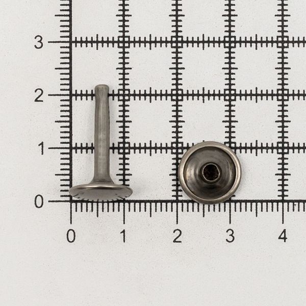 Хольнитены сумочные ⌀12 мм, h=20 мм, темное серебро, двухсторонний, BIG, 100 шт
