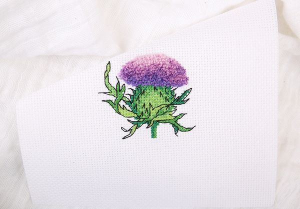 Набор для вышивания нитками Klart, Чертополох, 9х8 см