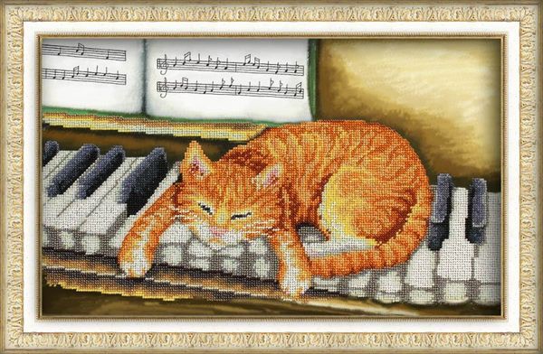 Набор для вышивания бисером Паутинка, Музыкальная пауза 24,5х41 см
