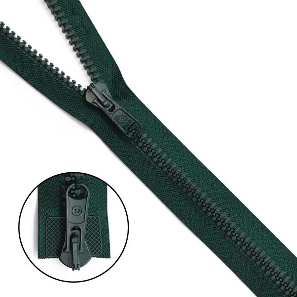 Молния трактор Arta Т8 (8 мм) 2 зам., разъем., 75 см, 054 т.зеленый, 5 шт