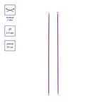 Спицы прямые металл ⌀4.5 мм, 35 см, розовый, Gamma CNK