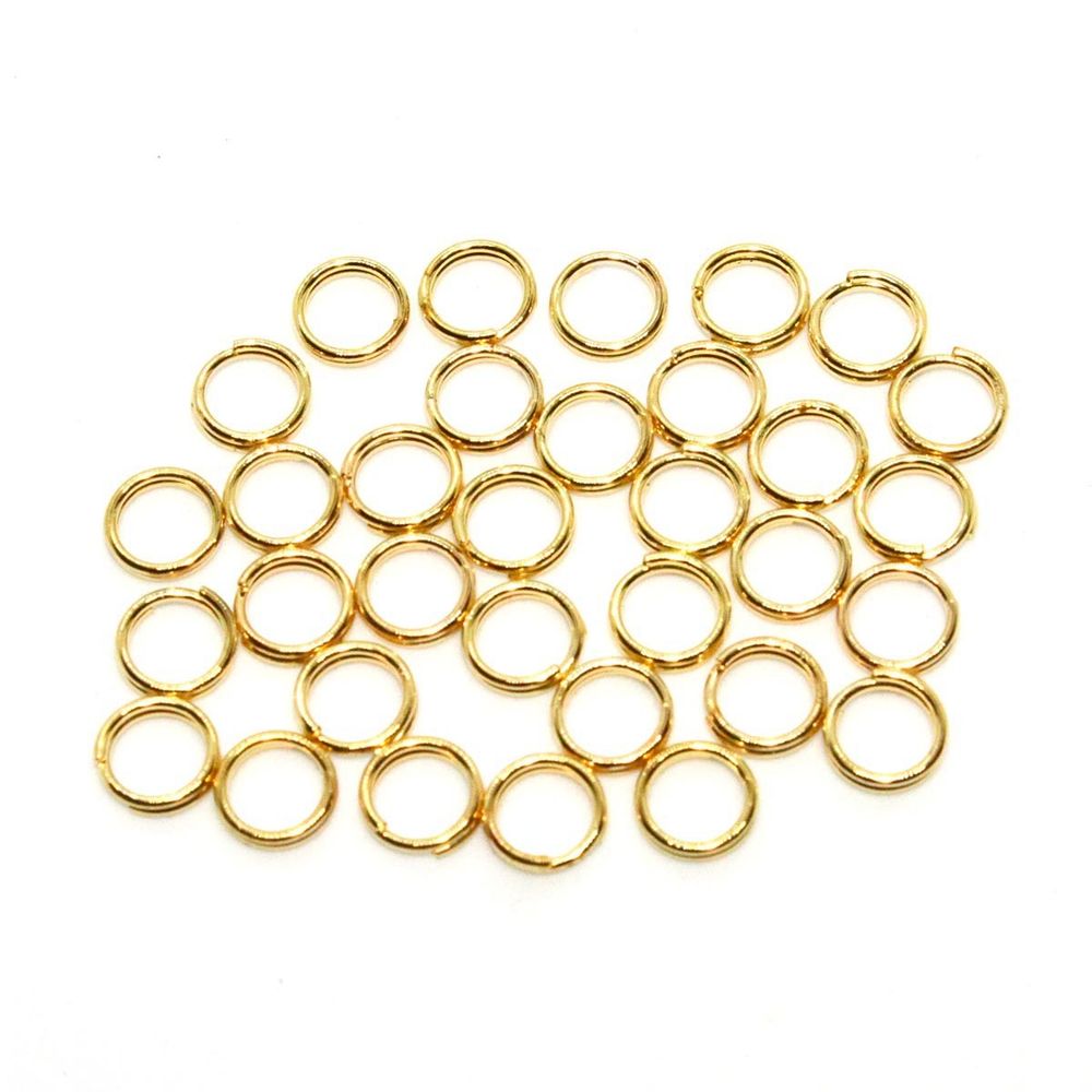 Кольцо соединительное двойное, 6 мм, 50 шт в упак, Астра, Золото
