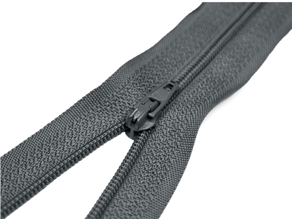 Молния спираль (витая) (цв.SBS) брючная Т3 (3 мм) 1 зам., н/раз., 20 см, автомат, S-155 серый, уп.100 шт