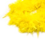 Боа из перьев 2 метра, 80 г, ярко-желтый 604C /TOS/
