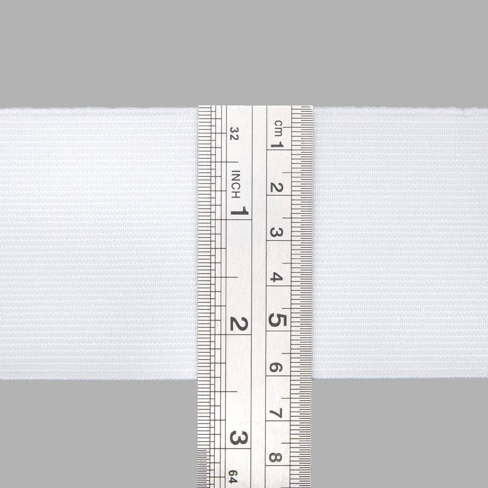 Резинка тканая 60.0 мм / 20 метров, белый
