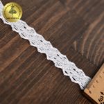 Кружево вязаное (тесьма) 20 мм / 10 метров, диз. 294, цв.02 белый уп. 10 м, Kruzhevo