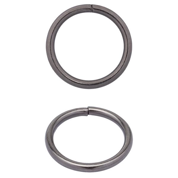 Кольцо разъемное металл in ⌀15 (19 мм внешн.), чер.никель, 100 шт