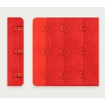 Застежки для бюстгальтера текстильные 3х3, 57 мм, 25 шт, 100 красный, Arta