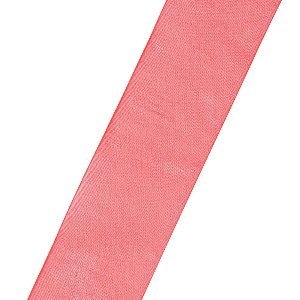 Лента капроновая (органза) 5см / 22,86м (26 красный)