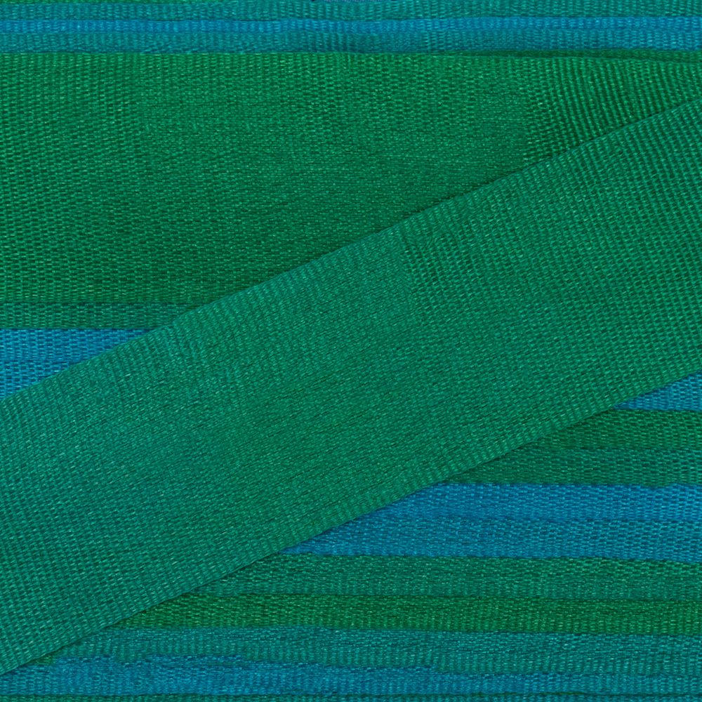 Лента (тесьма) шелковая 13.0 мм / 9.1±0.5 метров, M110 бирюзовый/зеленый, Gamma SRM-13