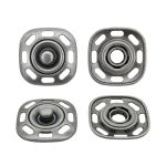 Кнопка пришивная металл ⌀34.0 мм, т.сер, 4 шт, BIG