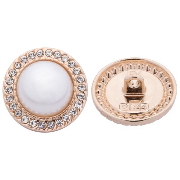 Пуговицы на ножке 32L=20 мм, металл, Gold (золотой), 10 шт, MP15