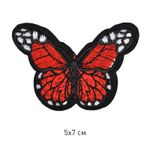 Термоаппликация 2175 Бабочка 5х7см, красная, уп.10 шт