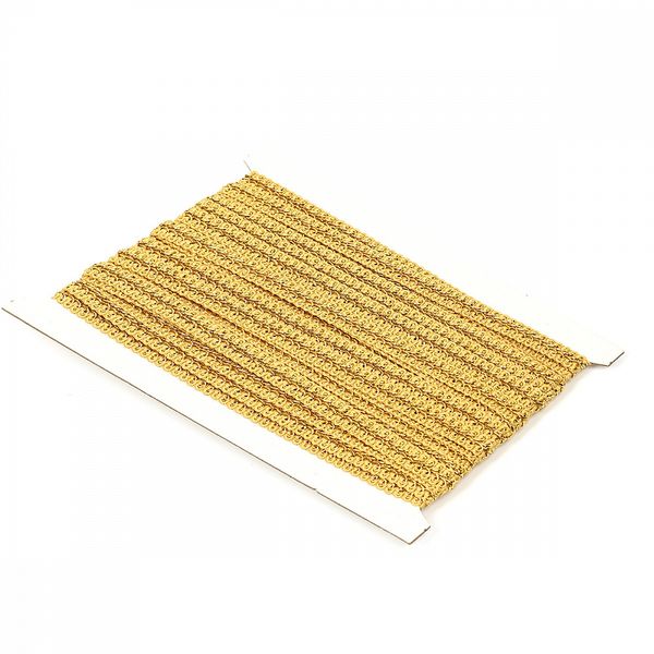 Тесьма Шанель плетеная 8 мм, 0384-0017 цв.золото уп.9м