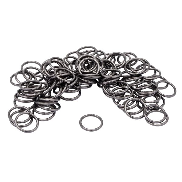 Кольцо разъемное металл in ⌀15 (19 мм внешн.), чер.никель, 100 шт