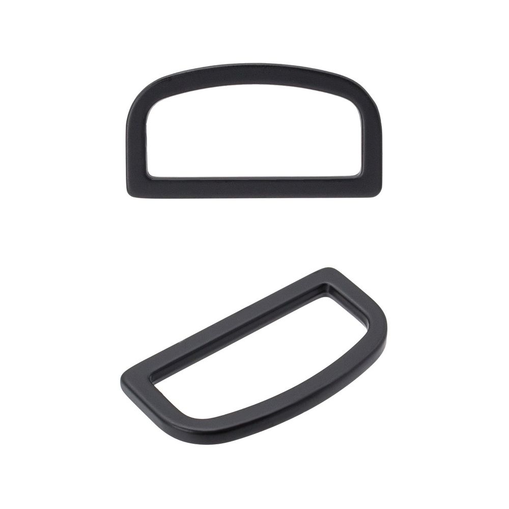 Полукольцо литое металл 25мм (30х16мм), черный матовый, MB2345, 6 шт