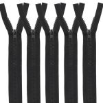 Молния трактор Arta Т6 (6 мм) 1 зам., разъем., 90 см, цв. 077 черный, уп.5 шт