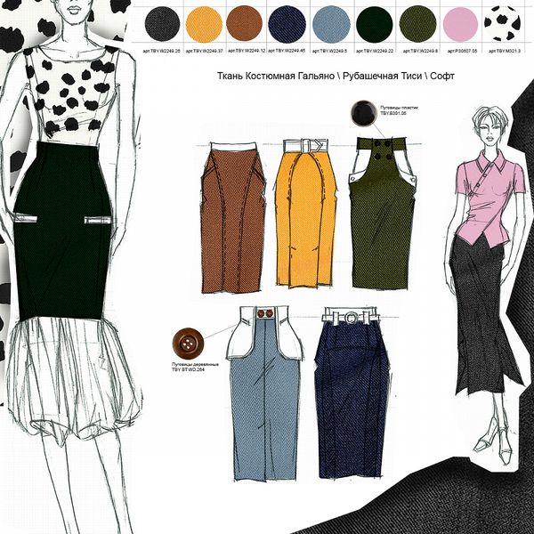 Пуговицы пластик TBY.B301 цв.05 черный 24L на ножке 30 шт