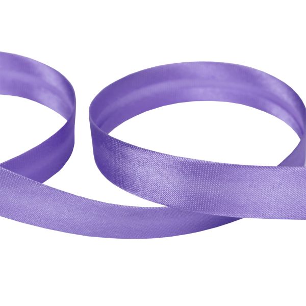 Косая бейка атласная 15 мм / 132±1 метра, В096 т.сиреневый, NGK-15P