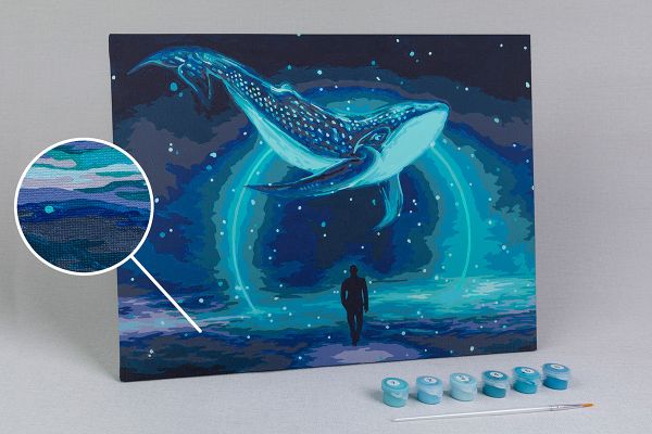 Картина по номерам Фрея PNB/PM-196, Небесный кит, 40х30 см