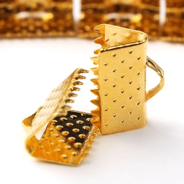 Концевик для ленты, 10 мм, 6 штук, Astra&Craft (яркое золото) 4AR2030