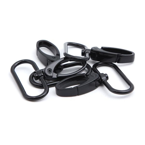 Карабин металл 38.0 мм (49х44 мм), черный лак, ГУ12849, 4 шт