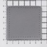 Заплатки пришивные из кожи, квадрат 6см с перфорацией, 2 шт, 100% кожа, 07 серый, 9112