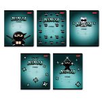 Тетрадь ученическая школьная A5+ 12 л. на скобе 65 г/м², белизна 100%, 25 шт, линия, 000698 Самурай, Светоч 12ТЕТл-001