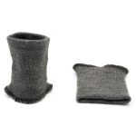 Манжеты трикотажные 8.0х9.5 см, 1 пара, средней плотности 14 кл, 1х1, В-78 асфальт, серый меланж