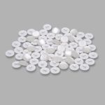 Пуговицы на ножке 32L (20мм), пластик (Wht-01 белый), 72 шт, CR P-45