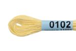 Мулине Gamma 100% хлопок, цв.0102 св.лимонный, 24 мотка по 8 метров