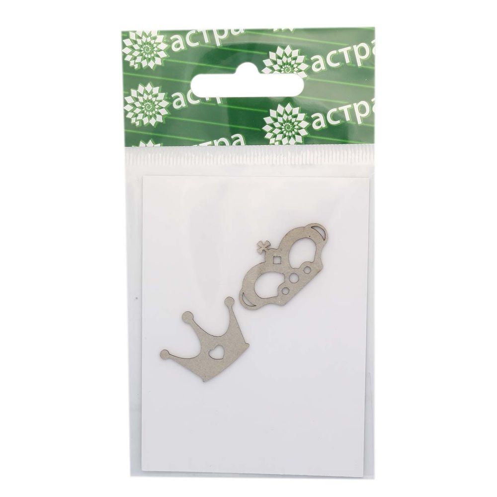 Заготовка из картона Корона, 30х17 мм, 2 шт, Астра