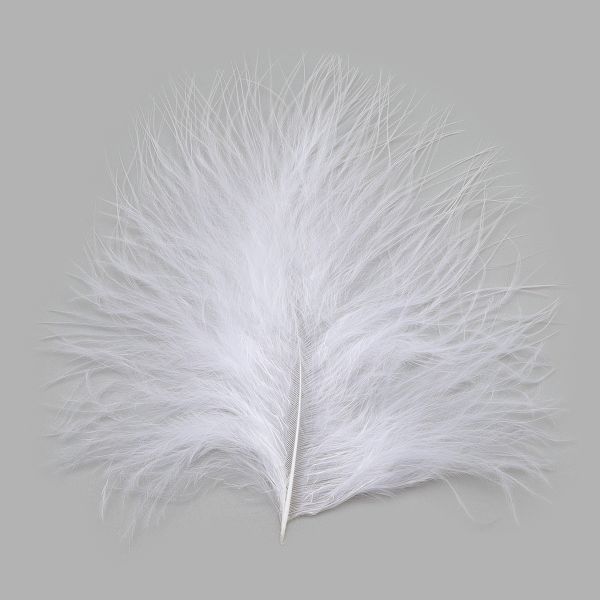 Перья декоративные 5-10см, 25 шт, H-81 белый