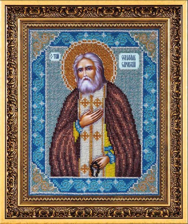 Набор для вышивания бисером Паутинка, Святой Серафим Саровский 20х25 см