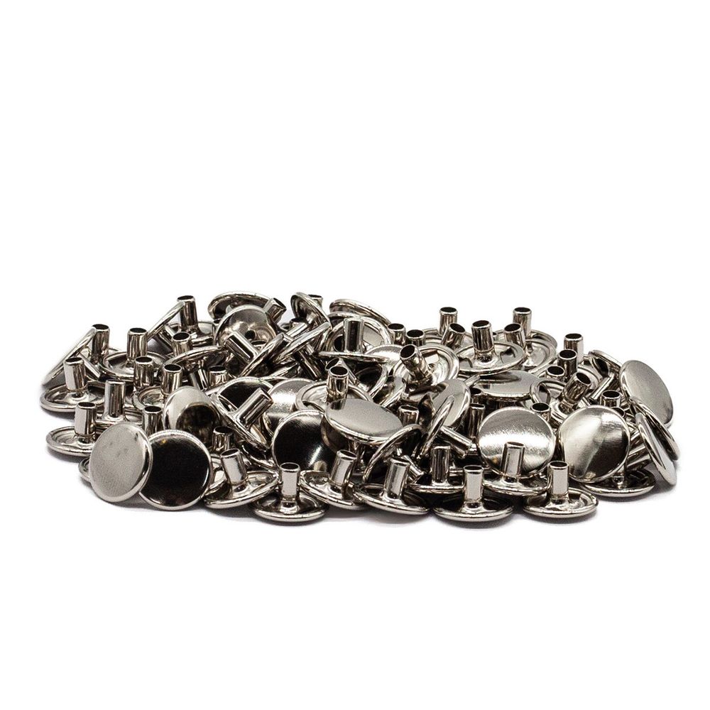 Часть кнопки Дельта (O-образная) ⌀15 мм (A-часть), 9/15 никель мет. кольц, 100 шт