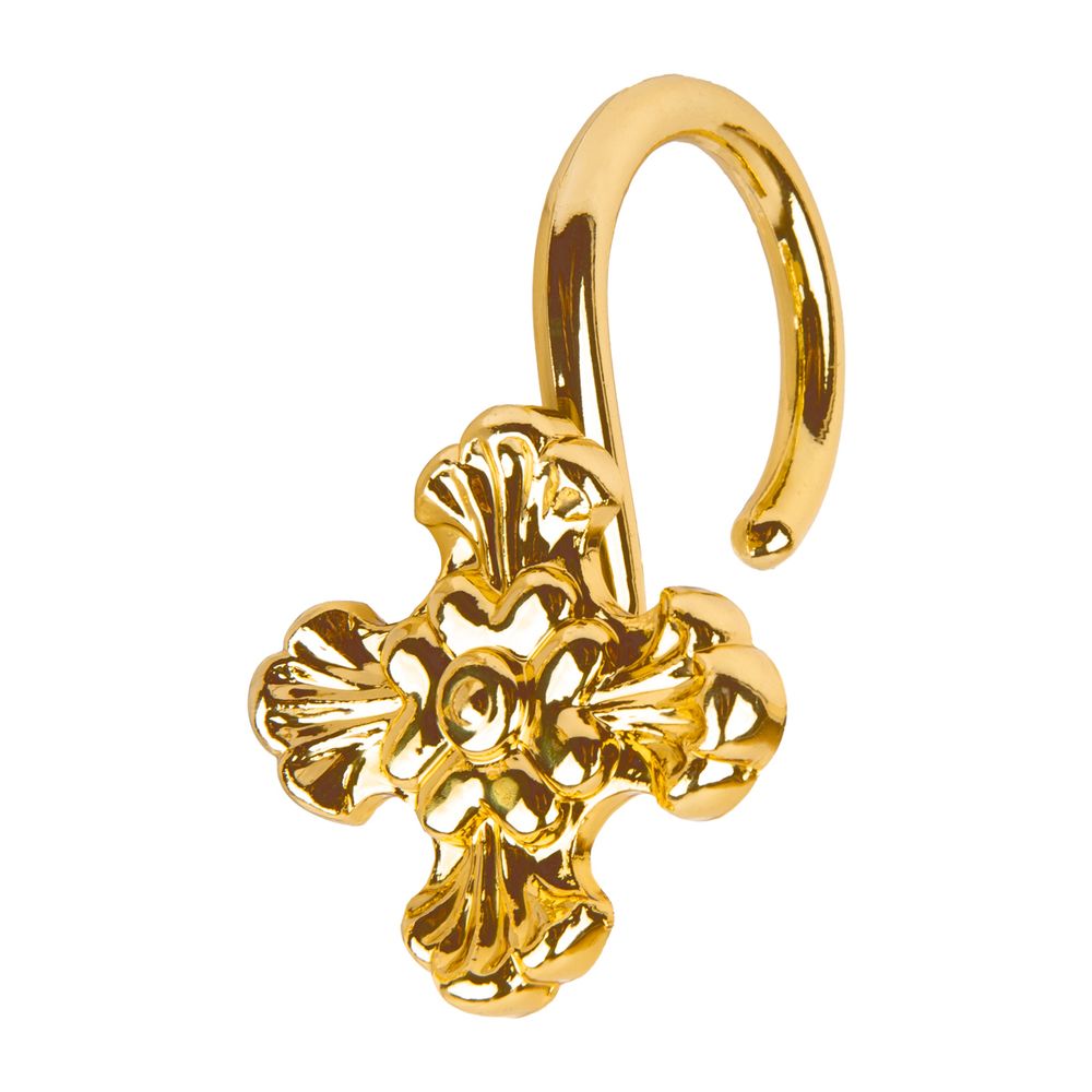 Крючки шторные для карниза навесные ⌀6 мм, 10 шт, 01 золото, Sofi H30