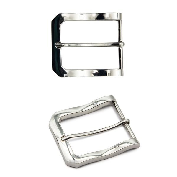 Пряжка ременная металл 40 мм мет. никель, 4 шт, BIG