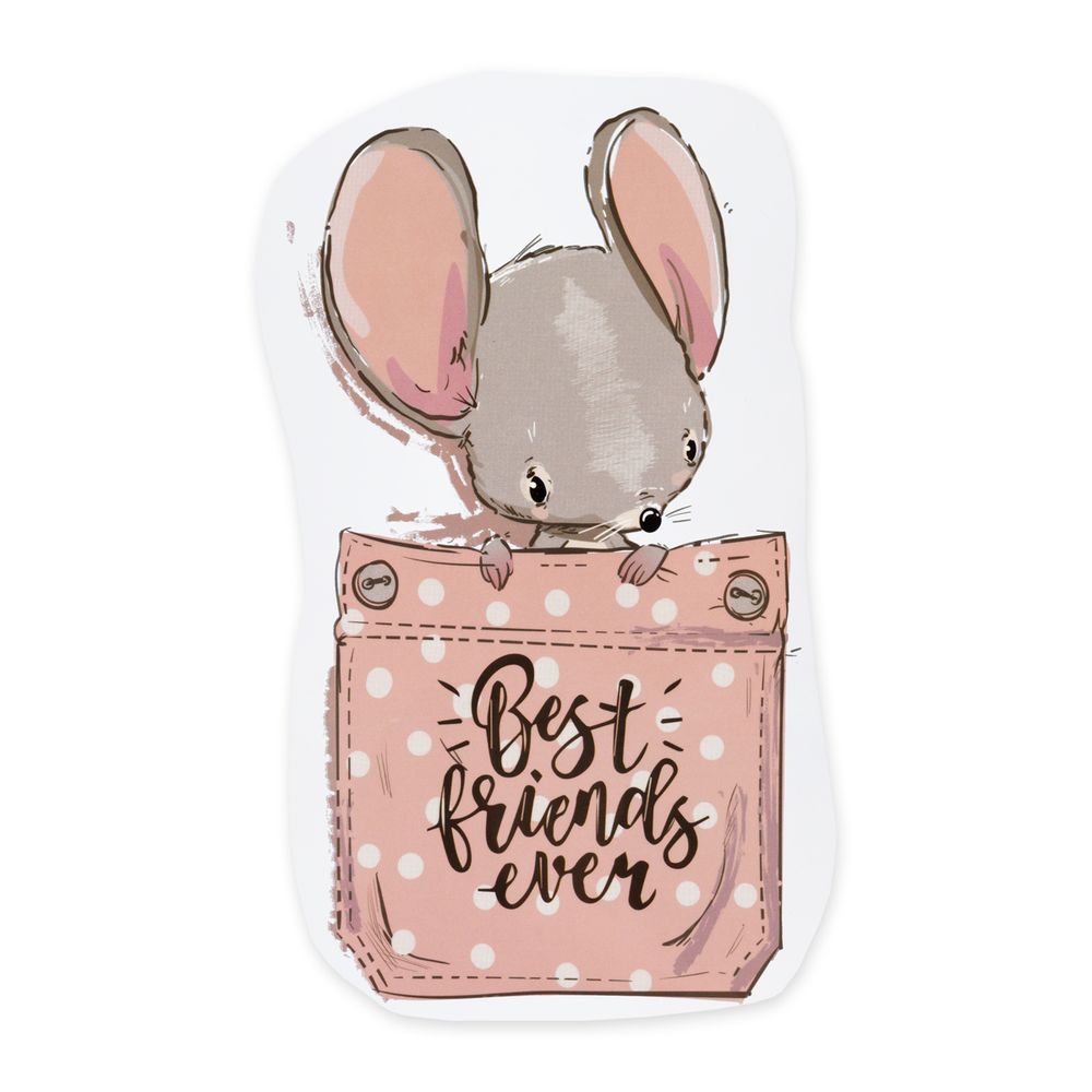 Термотрансфер, 1 шт, М-032 мышка 14х7.5 см, Gamma M №01