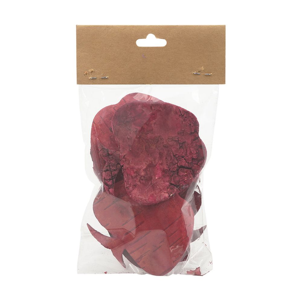 Декоративные элементы из коры дерева "Яблоко", 7см, 8 шт, красный