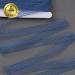 Кружево отделочное в стиле "трикотаж" 15 мм диз. 279, цв.04 т.синий, уп. 27,4 м