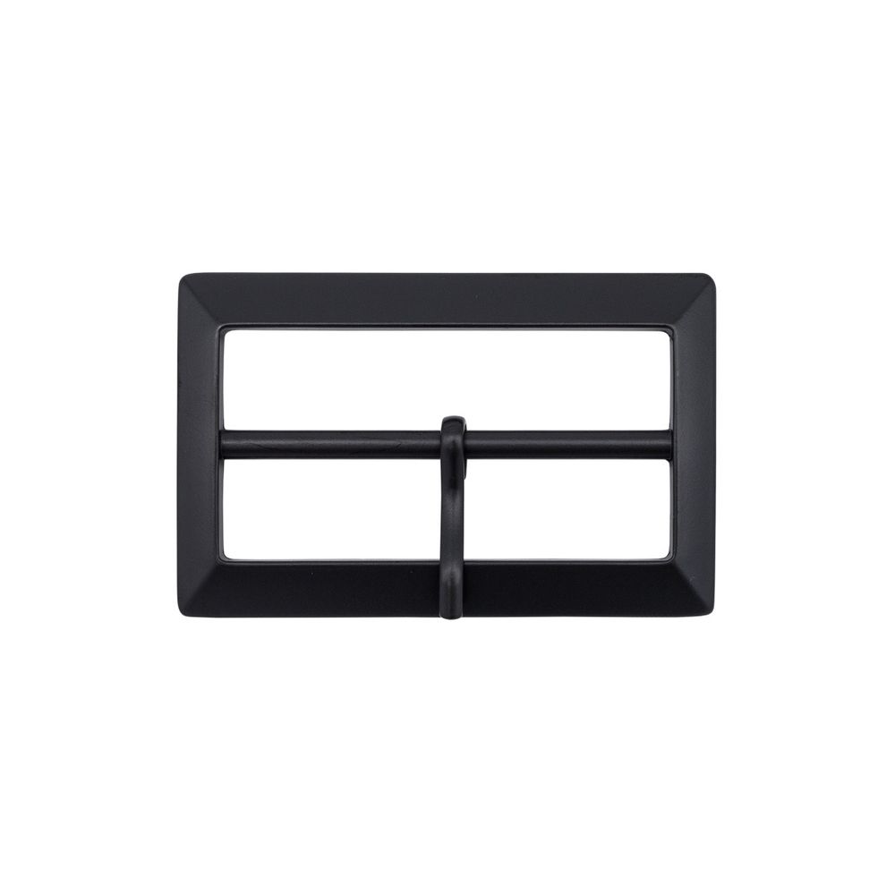 Пряжка ременная металл 50 мм, прямоугольная, матовый черный, MB-155