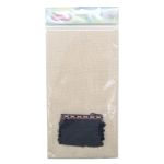 Ткань для рукоделия в наборе с тесьмой жаккард -бахрома 50х50см+1м (21947/34113 т.синий) 29501