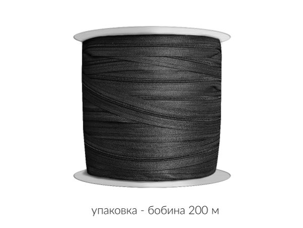 Молния рулонная витая (спираль) Т3 (3 мм), УСИЛЕННАЯ, НА БОБИНЕ, S-417 серый (цв.SBS) / 200 метров