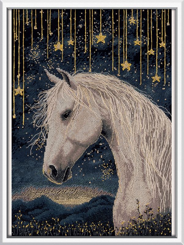 Набор для вышивания нитками Panna J-7537, Под звездным небом, 21х30 см