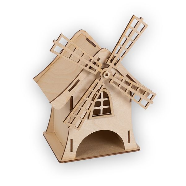 Заготовка из фанеры Чайный домик Мельница, 12.5х16.2 см, ВД-496 Mr.Carving