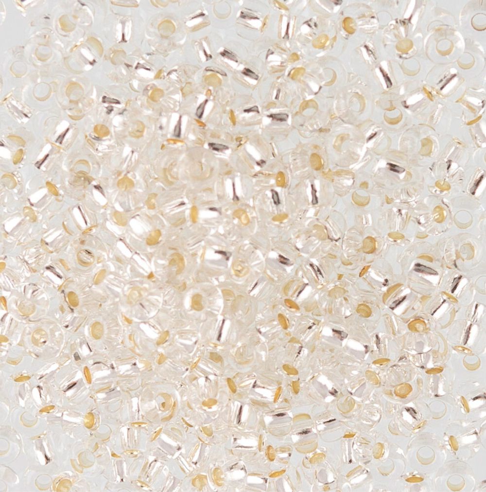 Бисер Preciosa круглый 2.3 мм 500 г 2-й сорт, 78102 (Ф087) прозрачный