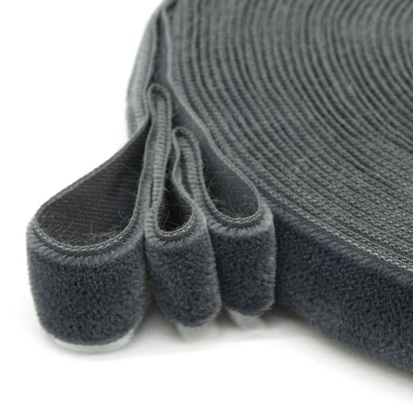 Лента бархатная (тесьма) 20.0 мм / 10±0.5 метров, рис. 8319, 61 т.серый, С3513Г17